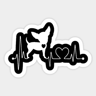 Chihuahua Dog Heartbeat Sticker